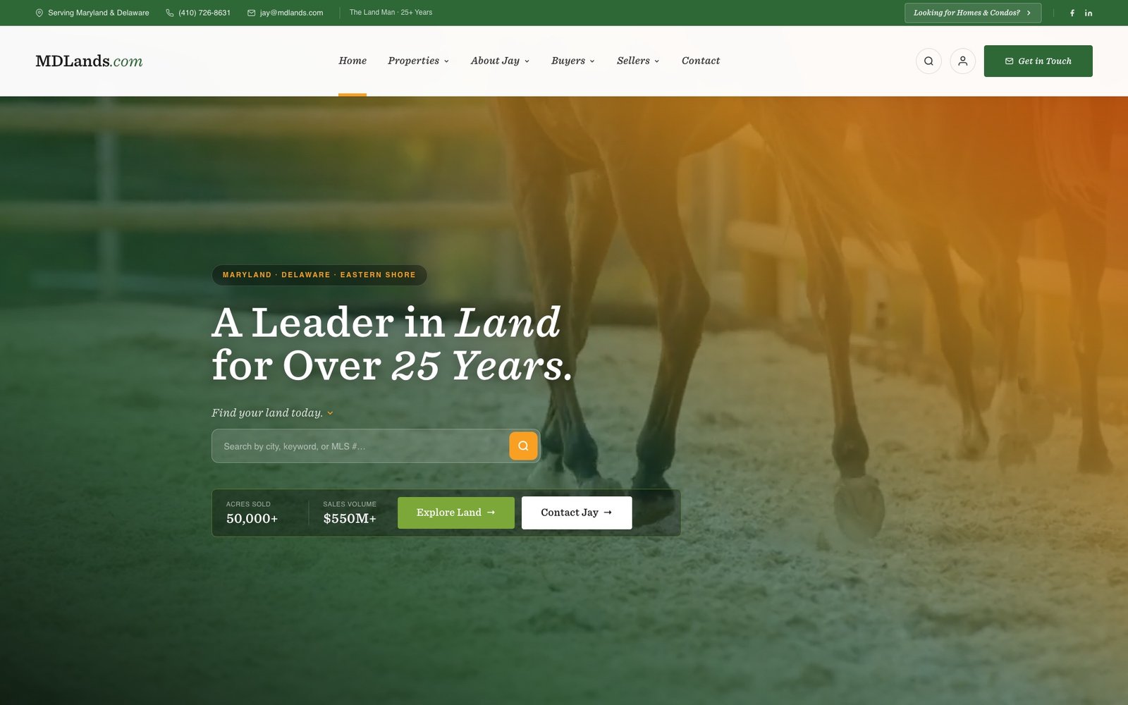 MDLands · a full land-brokerage platform