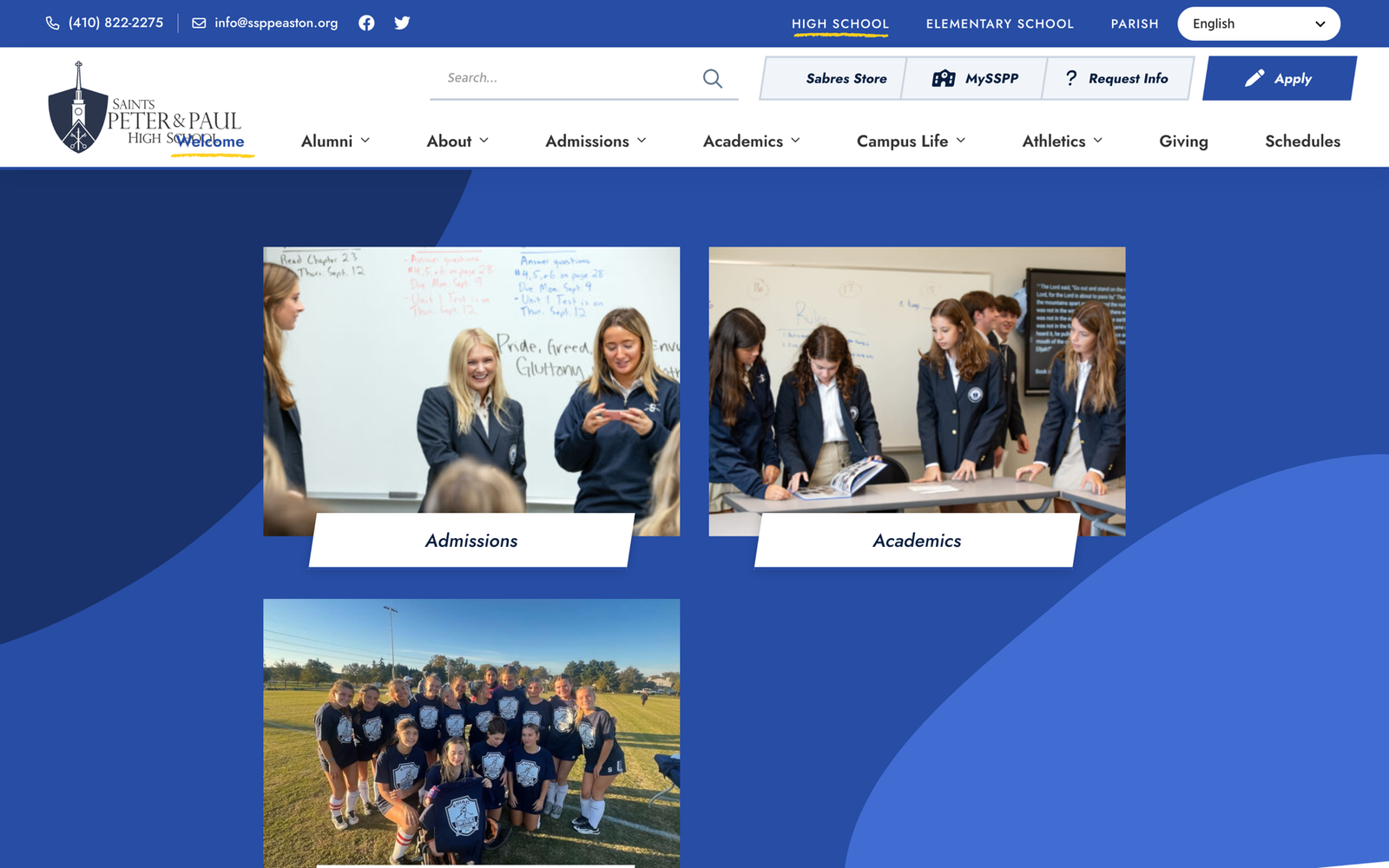 Saints Peter & Paul — three sites, one local-SEO strategy
