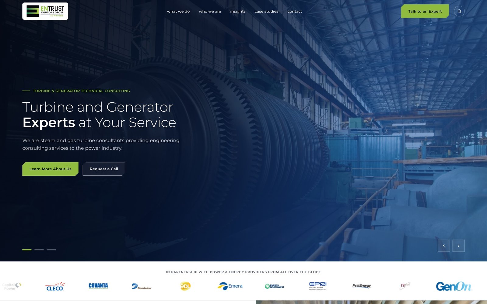 TG Advisers · a dense corporate site, made clear