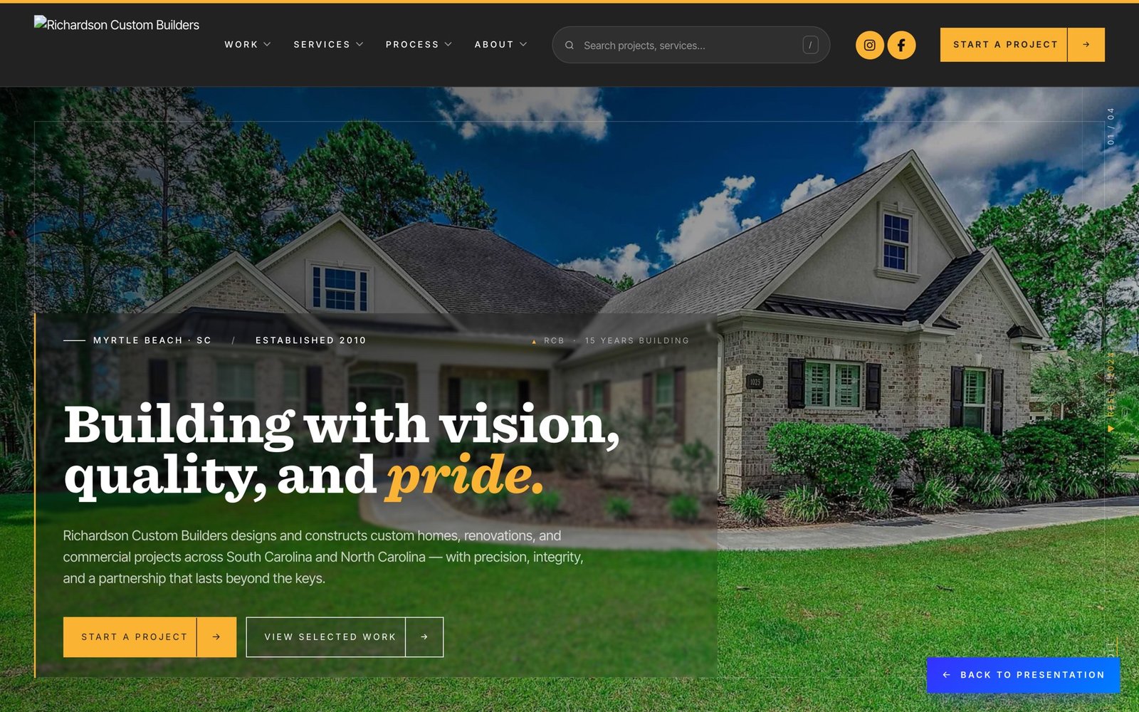 Richardson Custom Builders — built by Shark Digital