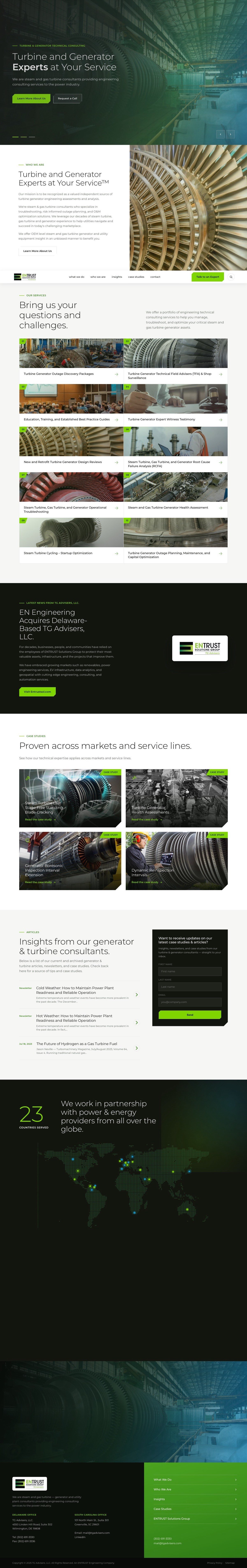 TG Advisers — full-page screenshot of the live build